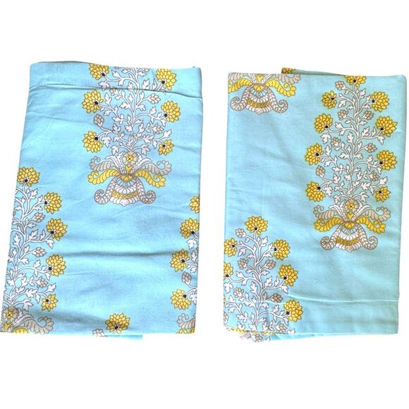 Echo Design Paros 300 Thread Count Cotton 3-piece Duvet Cover Set Teal Yellow - Picture 3 of 9